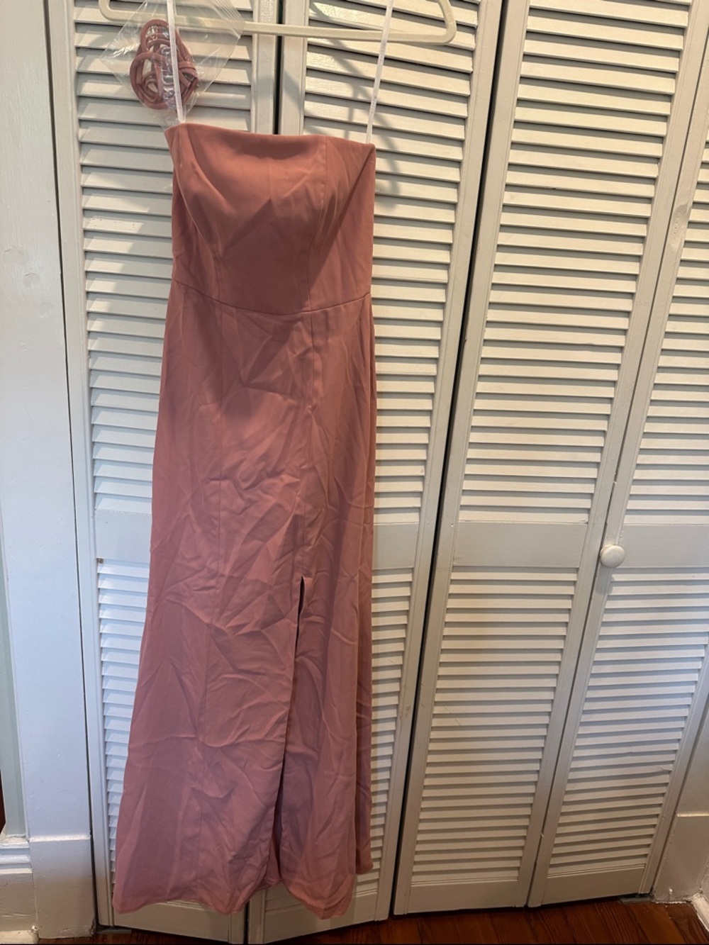 Dessy Group dusty rose Strapless Evening Gown